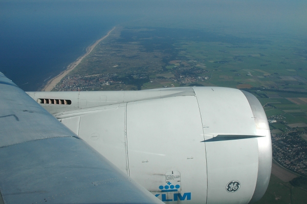 Inbound Amsterdam on a KLM MD11 coming from Aruba
Overflying the coast of Holland
