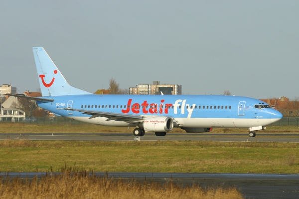 OO-TUA
Lovely sunny weather and a charter to Alicante.. Must admit I love the new jetairfly titles.
Keywords: OO-TUA B737-4K5 OST EBOS Oostende Ostend Ostende Jetairfly