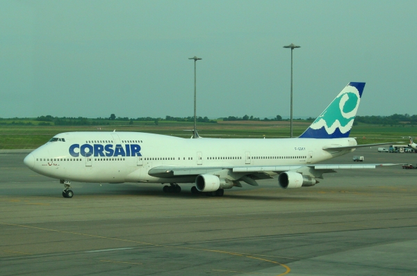 Corsair 747 ready to taxi to RWY18R
