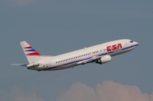 CSA - Boeing 737-400 - OK-YGA
After take-off on RWY18R
Keywords: CSA Lyon