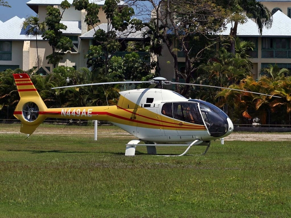Parket at the Heliport near the Paradise Beach Resort Hotel
