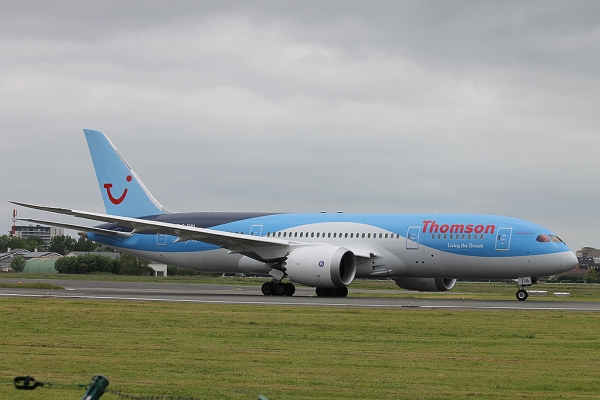 B-787 Dreamliner
Date 12-06-13 Performing a lot of touch and go's on runway 26.

