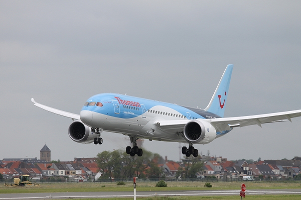 B-787 Dreamliner
Date 12-06-13 Performing a lot of touch and go's on runway 26.
